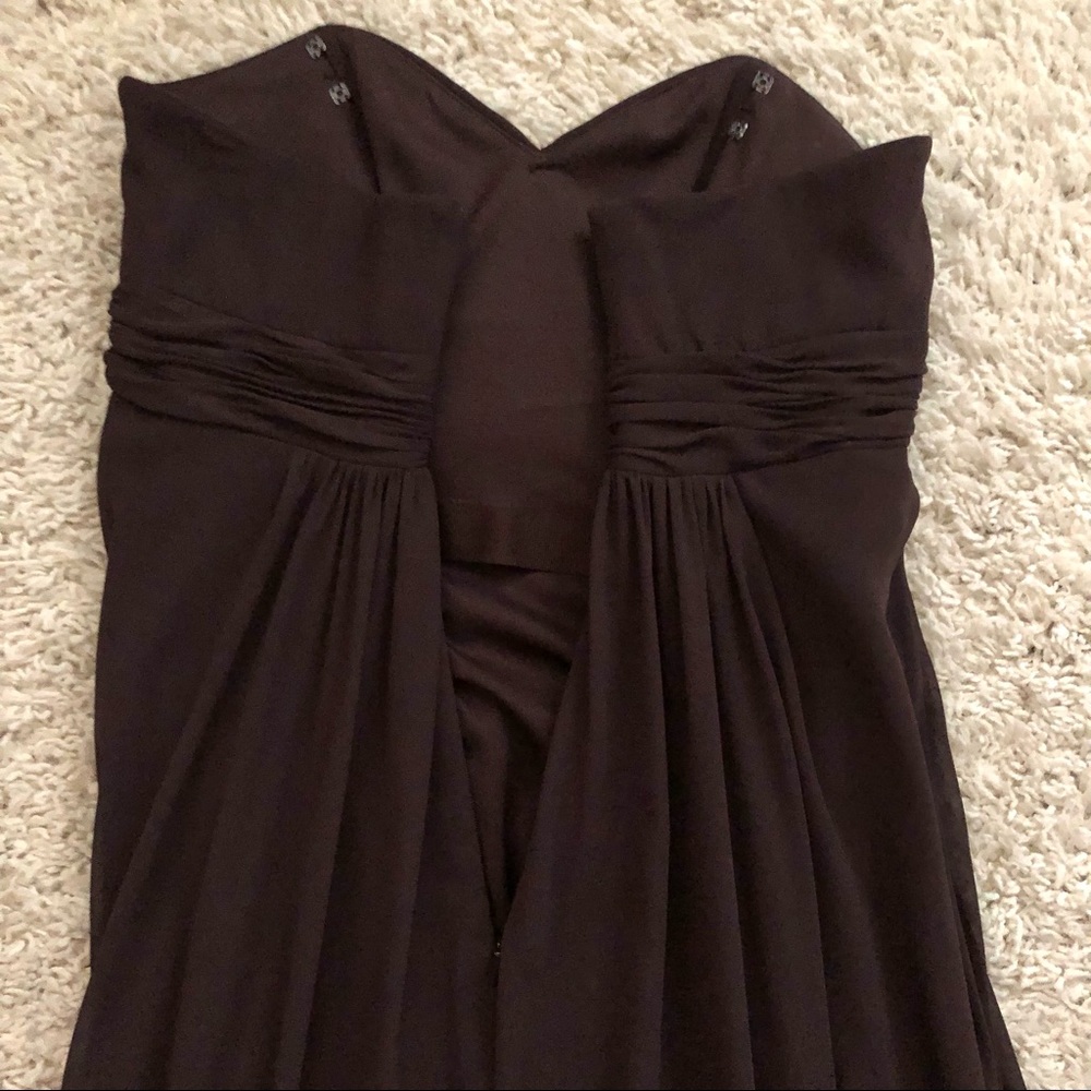 David’s Bridal Chiffon Overlay Hi Lo Formal Dress - Picture 9 of 13